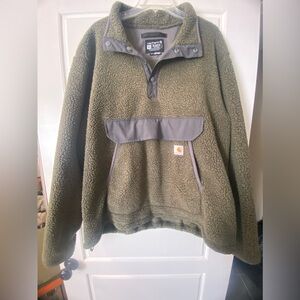 Carhartt Men's Relaxed Fit Fleece Pullover in Basil Heather